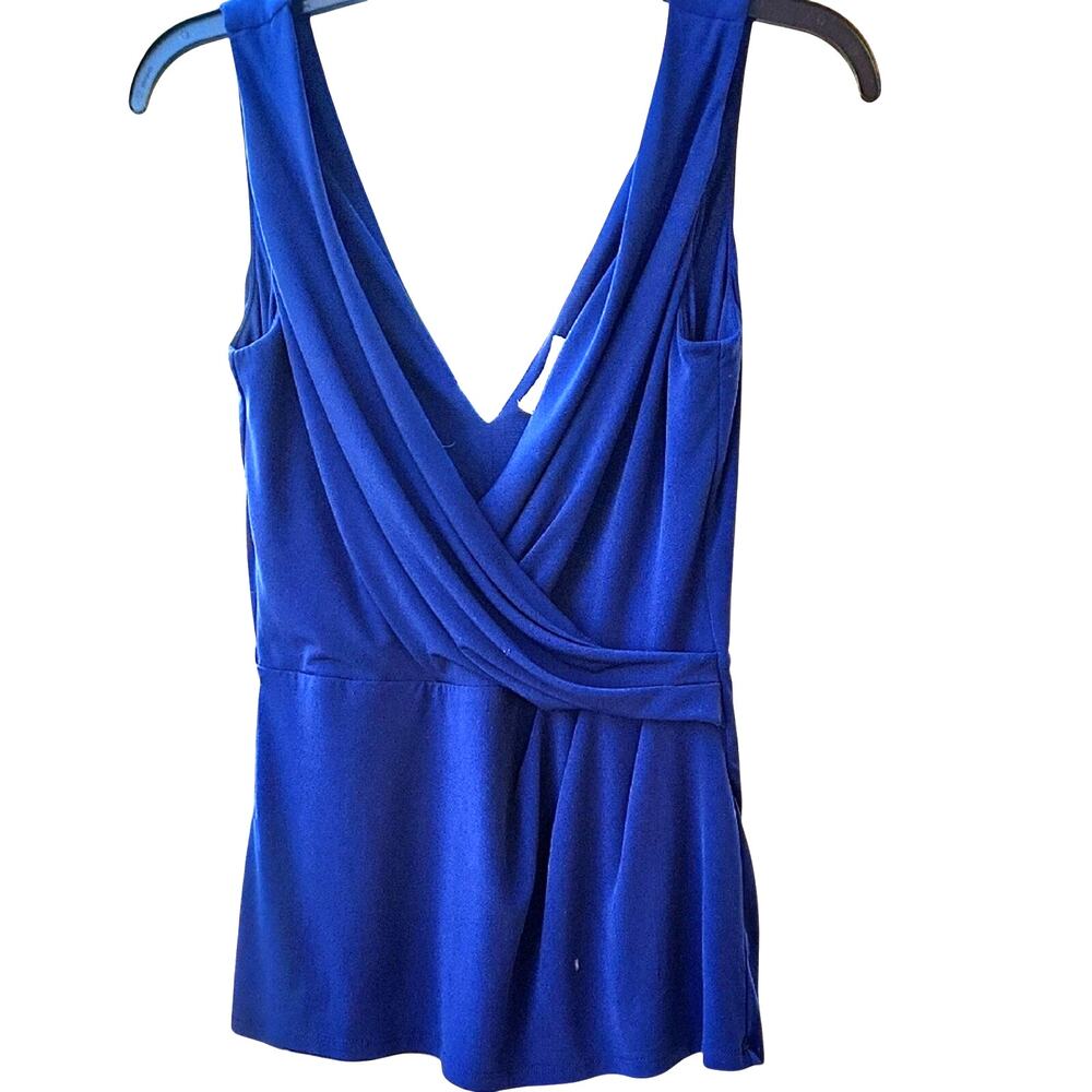 H&M Womens Small Cobalt Blue Sleeveless Wrap-Style Tank